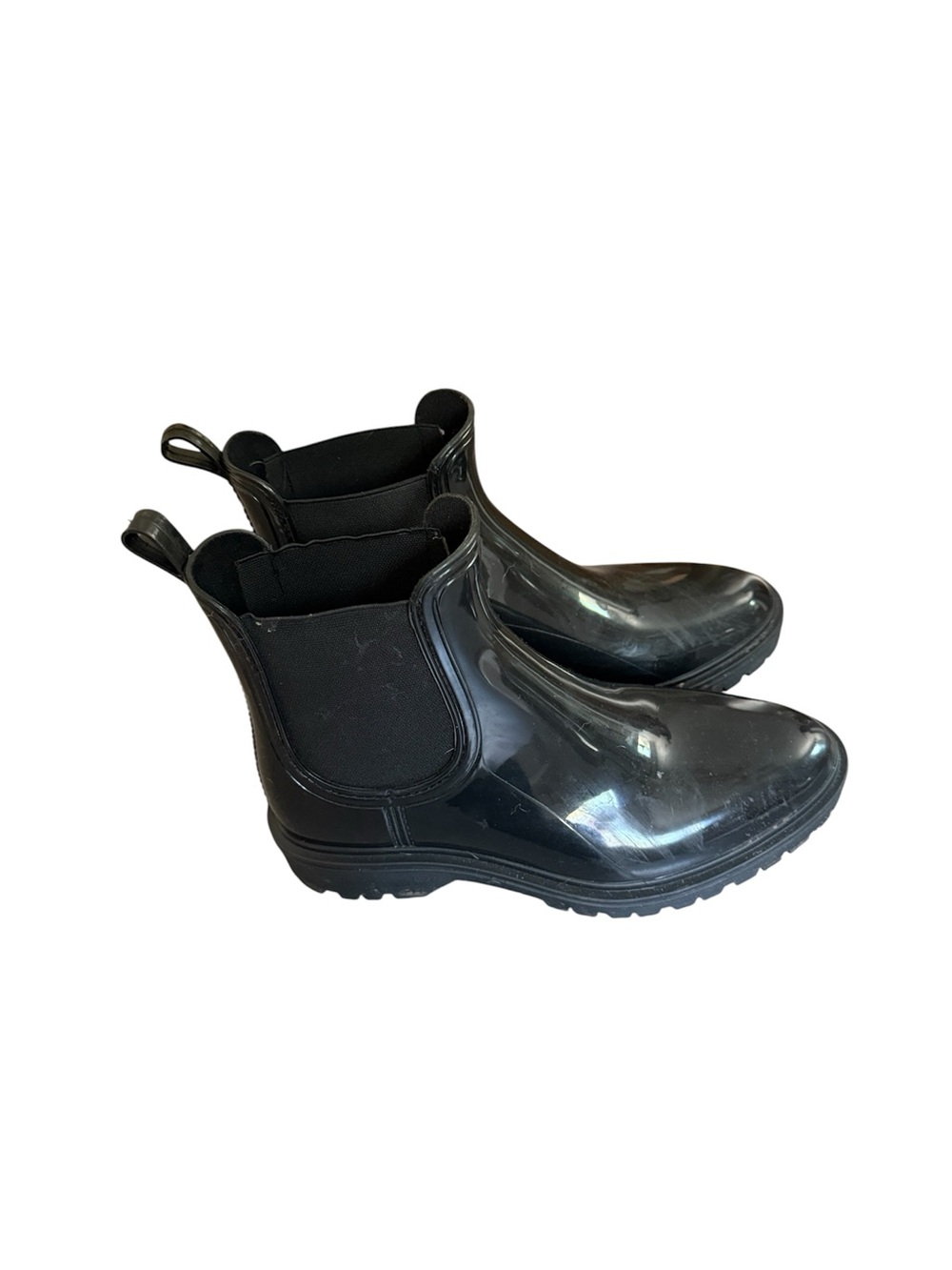 INC International Concepts Women's Black Gloss Chelsea Rain Boots - Picture 6 of 11